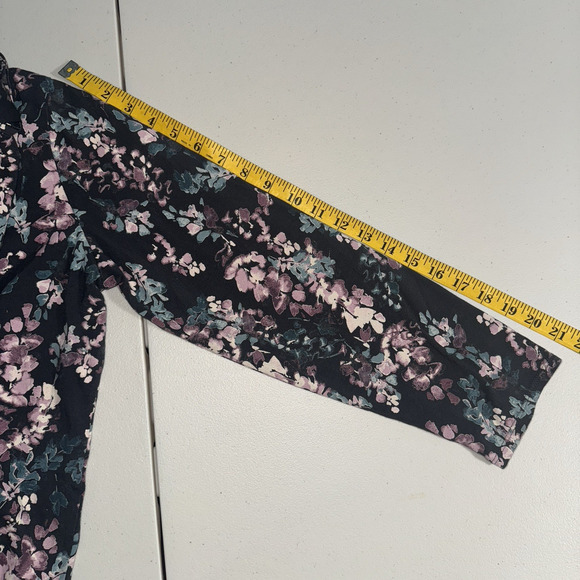 J.Jill Pure Jill Womens XL Top Floral Classic Basic Fall Dainty Feminine Cotton - Picture 7 of 7